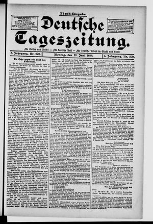Deutsche Tageszeitung vom 13.06.1898