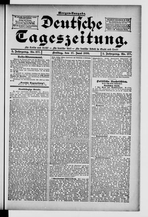 Deutsche Tageszeitung vom 17.06.1898