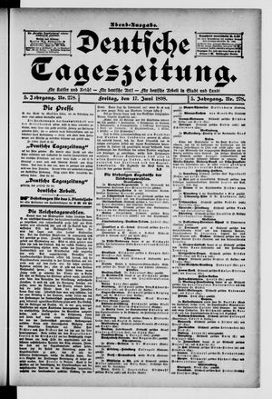Deutsche Tageszeitung vom 17.06.1898