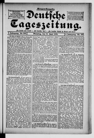 Deutsche Tageszeitung vom 21.06.1898