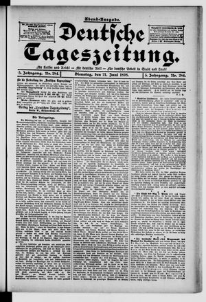 Deutsche Tageszeitung vom 21.06.1898