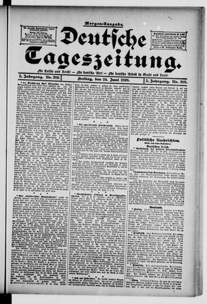 Deutsche Tageszeitung vom 24.06.1898