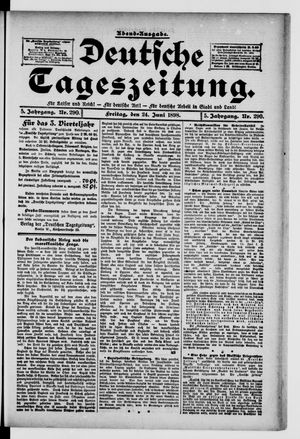 Deutsche Tageszeitung vom 24.06.1898