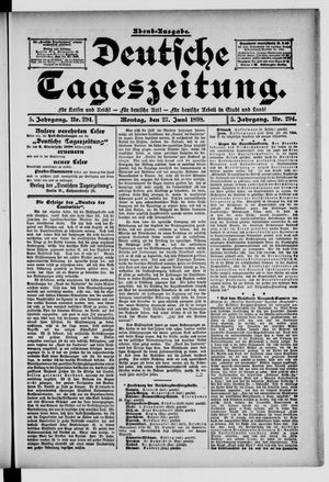 Deutsche Tageszeitung on Jun 27, 1898