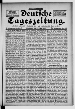 Deutsche Tageszeitung vom 28.06.1898