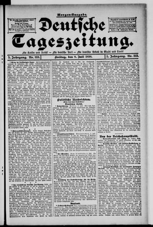 Deutsche Tageszeitung vom 08.07.1898