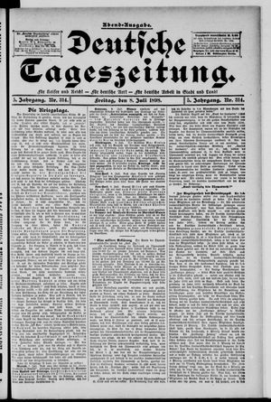 Deutsche Tageszeitung vom 08.07.1898