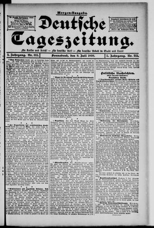Deutsche Tageszeitung on Jul 9, 1898