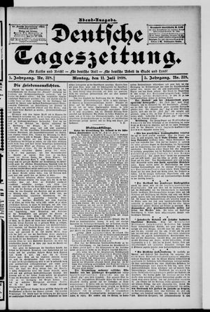 Deutsche Tageszeitung vom 11.07.1898