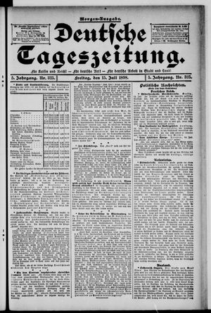 Deutsche Tageszeitung on Jul 15, 1898
