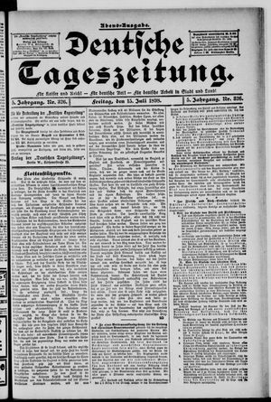 Deutsche Tageszeitung on Jul 15, 1898
