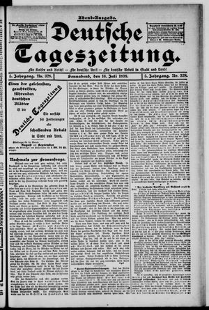 Deutsche Tageszeitung on Jul 16, 1898