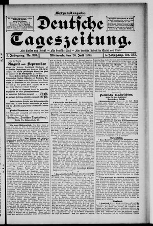 Deutsche Tageszeitung vom 20.07.1898