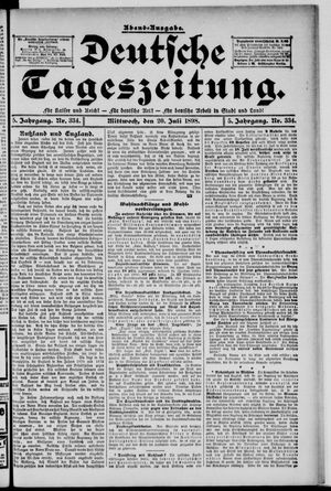 Deutsche Tageszeitung on Jul 20, 1898