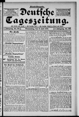 Deutsche Tageszeitung vom 21.07.1898