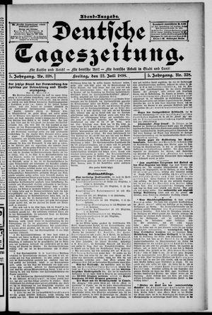 Deutsche Tageszeitung vom 22.07.1898