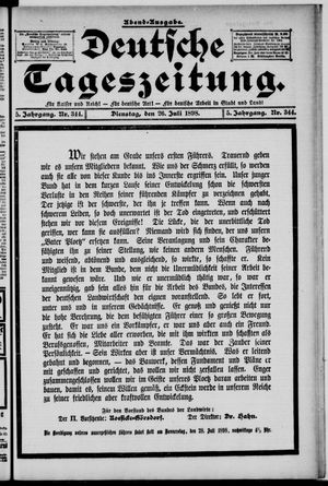 Deutsche Tageszeitung vom 26.07.1898