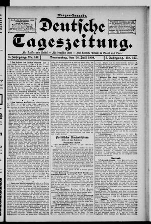 Deutsche Tageszeitung vom 28.07.1898