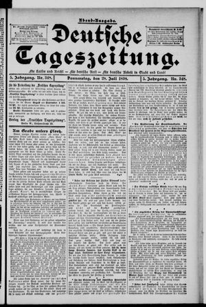 Deutsche Tageszeitung vom 28.07.1898