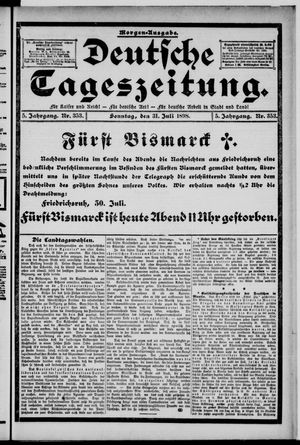 Deutsche Tageszeitung on Jul 31, 1898
