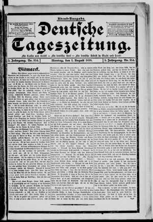 Deutsche Tageszeitung on Aug 1, 1898