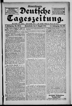 Deutsche Tageszeitung vom 06.08.1898