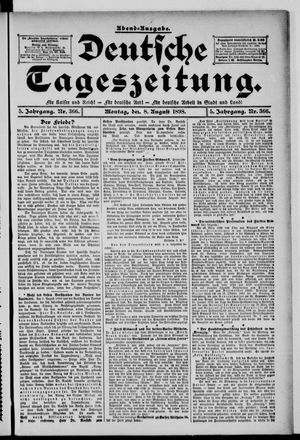 Deutsche Tageszeitung on Aug 8, 1898
