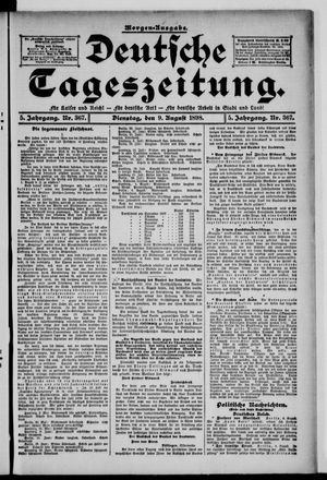 Deutsche Tageszeitung on Aug 9, 1898