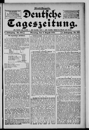 Deutsche Tageszeitung on Aug 9, 1898