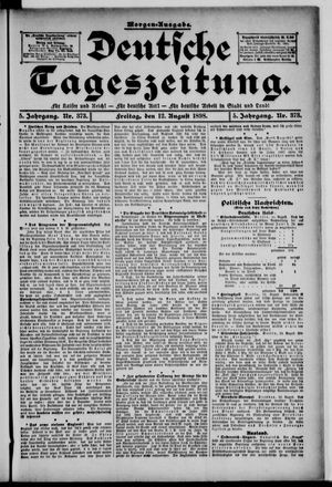 Deutsche Tageszeitung vom 12.08.1898