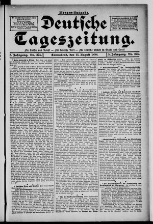 Deutsche Tageszeitung on Aug 13, 1898