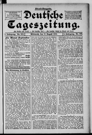 Deutsche Tageszeitung on Aug 17, 1898