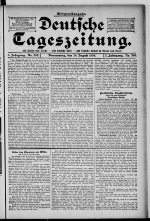 Deutsche Tageszeitung on Aug 18, 1898