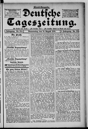 Deutsche Tageszeitung on Aug 18, 1898
