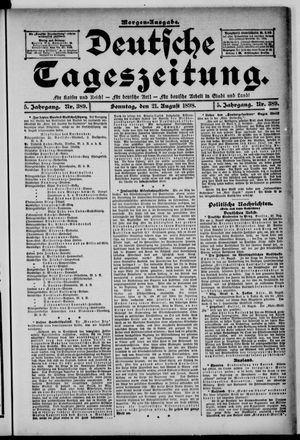 Deutsche Tageszeitung vom 21.08.1898