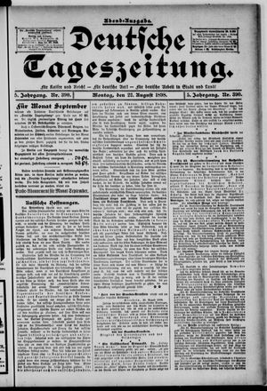 Deutsche Tageszeitung vom 22.08.1898