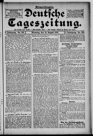 Deutsche Tageszeitung vom 23.08.1898