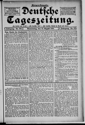 Deutsche Tageszeitung on Aug 25, 1898