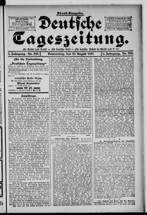 Deutsche Tageszeitung vom 25.08.1898