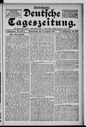 Deutsche Tageszeitung vom 27.08.1898