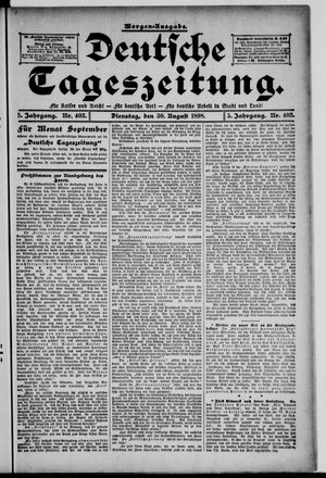Deutsche Tageszeitung on Aug 30, 1898
