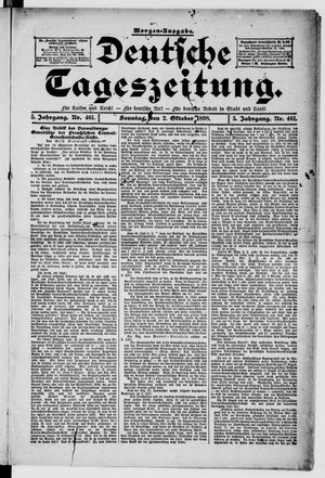Deutsche Tageszeitung vom 02.10.1898