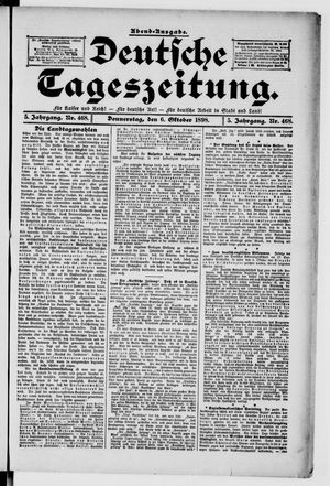 Deutsche Tageszeitung vom 06.10.1898