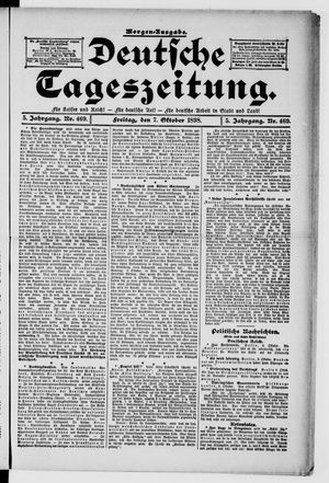 Deutsche Tageszeitung on Oct 7, 1898