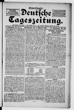 Deutsche Tageszeitung vom 08.10.1898