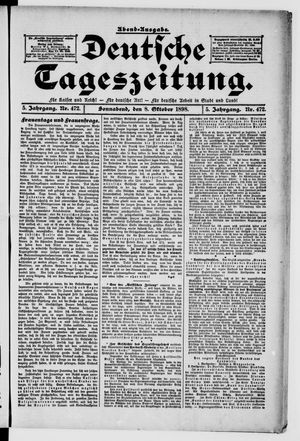 Deutsche Tageszeitung vom 08.10.1898