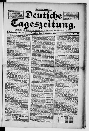 Deutsche Tageszeitung vom 11.10.1898