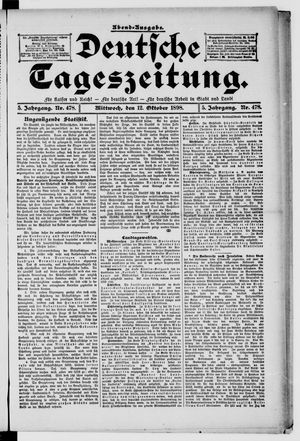 Deutsche Tageszeitung vom 12.10.1898