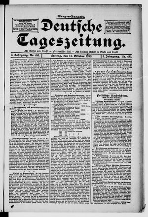 Deutsche Tageszeitung vom 14.10.1898