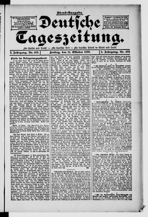 Deutsche Tageszeitung vom 14.10.1898